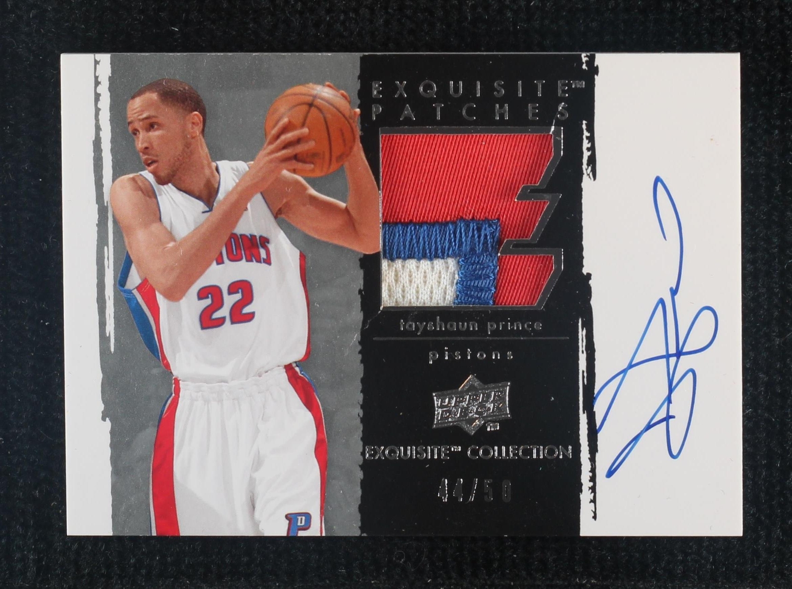 2009-10 Exquisite Collection - Signature Patches #P-TP Tayshaun Prince ...