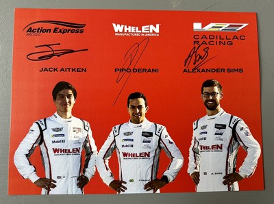 2023 IMSA GTP CHAMPION ACTION EXPRESS CADILLAC RACING SIGNED HERO CARD - NEW