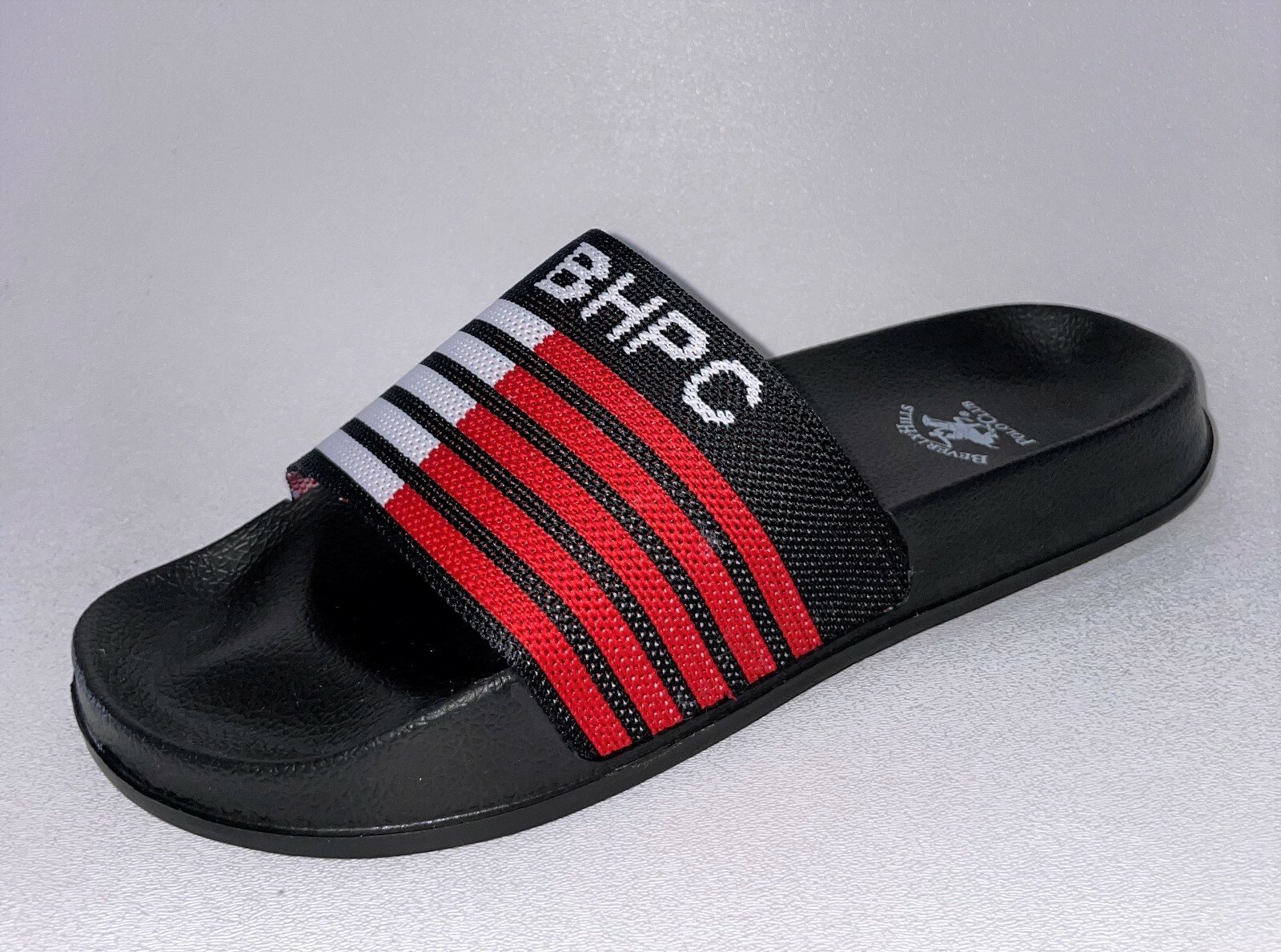 

Мужские сандалии Beverly Hills Polo Club AGOSTO Black/Red/White-072 BP921510 Slide, AGOSTO