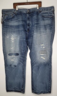$368 Polo RALPH LAUREN Mens 50B 30 Hampton JEANS Relaxed Straight DENIM PANTS