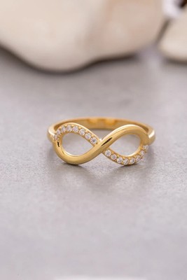 Round Lab-Created Diamond Girlfriend Valentine Gift Ring 14K Yellow Gold Plated