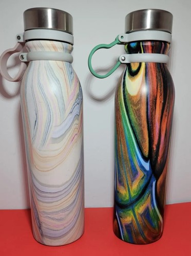 Two Eco one 22 oz Stainless Steel colorful Water Bottle Double Wall