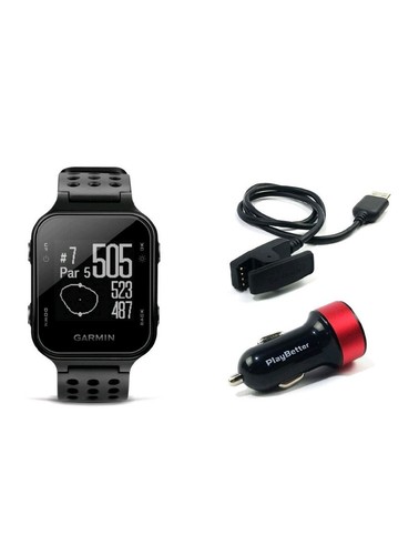 New Men's Garmin Approach S20 GPS Golf Watch Black With 4 Pack Screen Protector