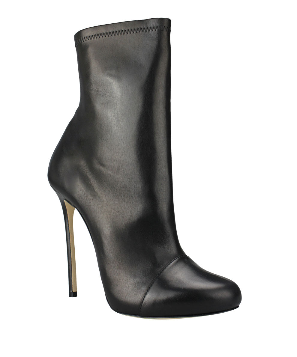 Pre-owned Dsquared2 7 8 9 Ghost Black Ankle Stiletto Boots Soft Nappa Leather Italy $1295