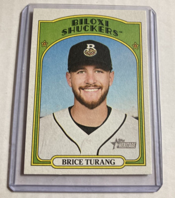 2021 Topps Heritage Minor League #18- BRICE TURANG Flip Stock SP RC #'d 25/25