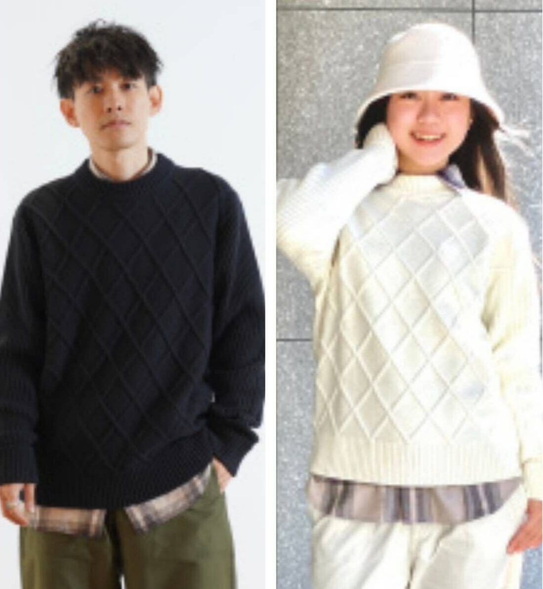 UNIQLO JW ANDERSON Diamond Stitch Crew Neck Sweater Pullover
