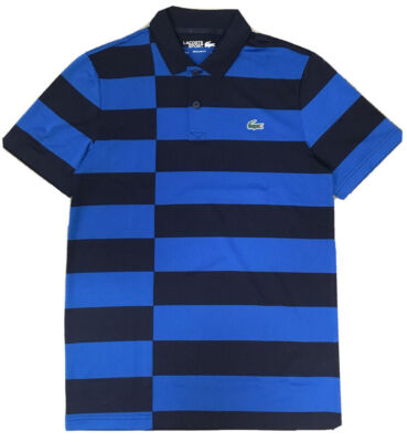Lacoste Men's SPORT Striped Jersey Golf Polo shirt , Blue