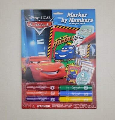 Disney Cars Marker by Number on Designer Board Numbers Disappear as You Color