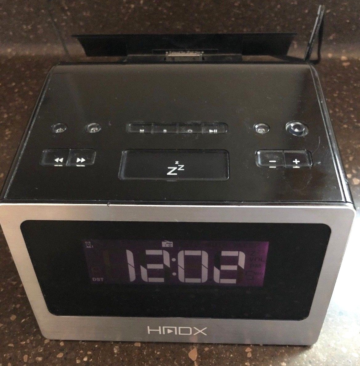 HMDX Audio Flow Docking Station Sound System Alarm Clock HX-B312 *NO REMOTE*