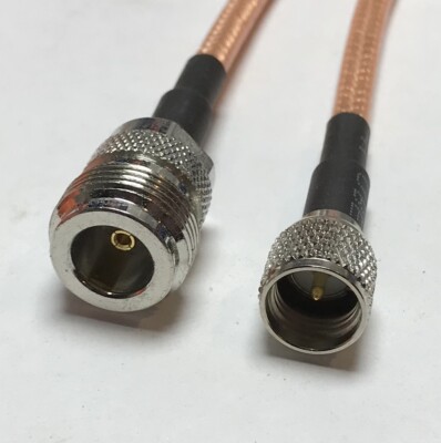 RG400 N Female to Mini UHF Male Coaxial Cable PICK LENGTH RF USA Lot   