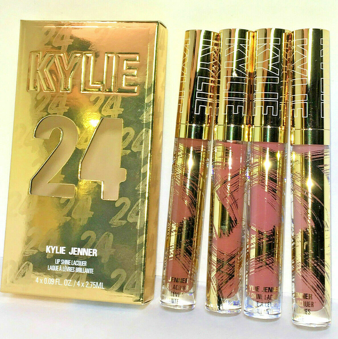 KYLIE Cosmetics LIP SHINE LACQUER SET Liquid Lipstick 24K