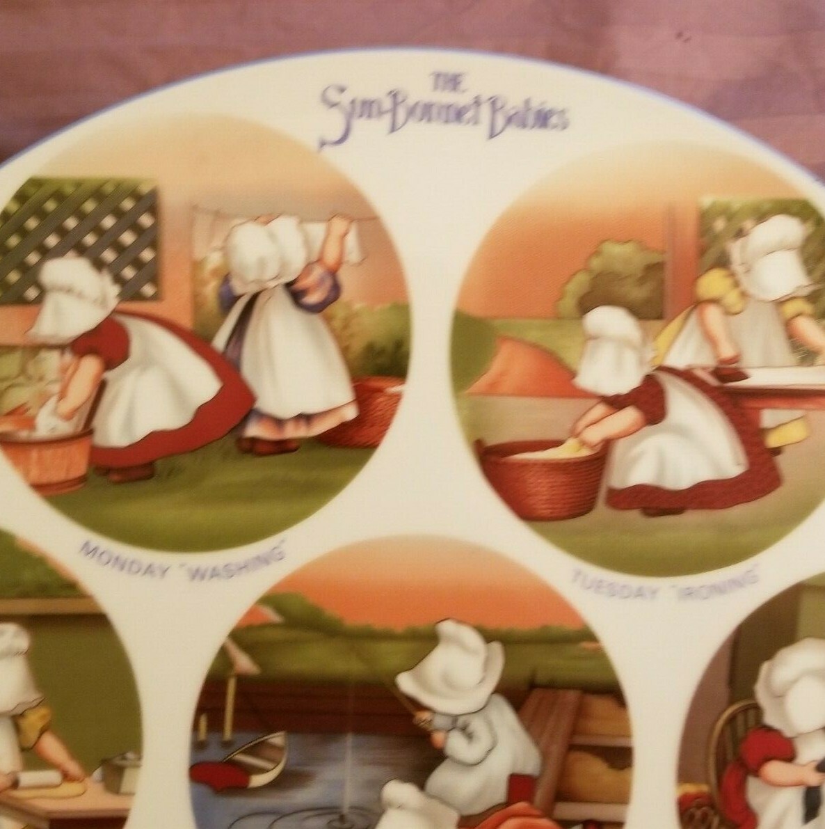 Large Royal Bayreuth Sunbonnet Babies Ltd Edition Collectors Plate 13