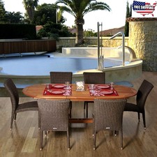 Outdoor Dining Set Rattan Patio Clearance Furniture Table And 6 Chairs