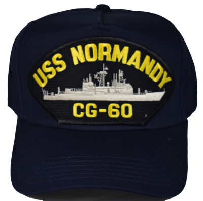 USS NORMANDY CG-60 SHIP HAT - NAVY BLUE - Veteran Owned Business