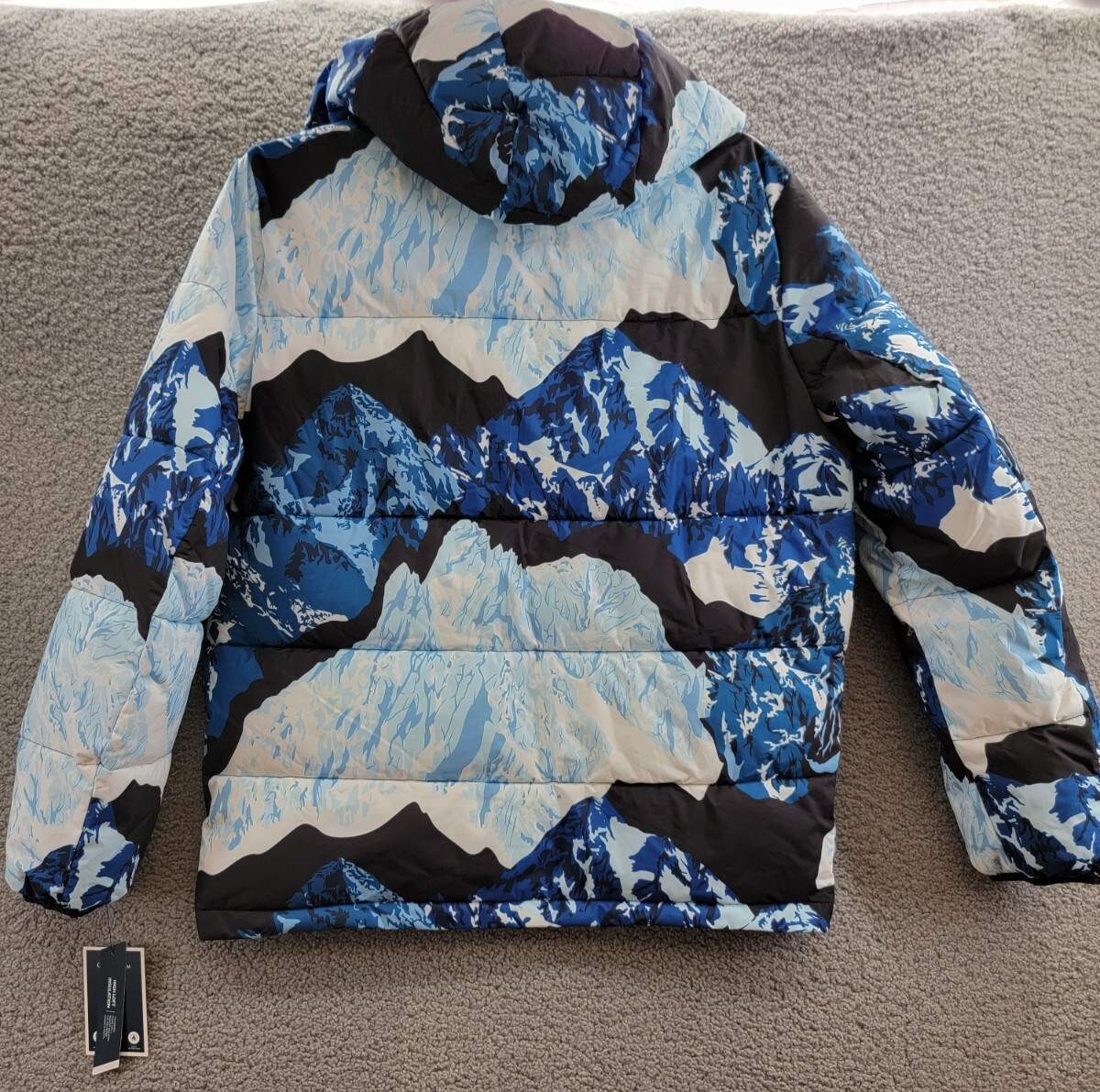 Club Room Stretch Hooded Puffer Jacket Men's M Ski Printed Zip Closure L/S - Picture 13 of 17