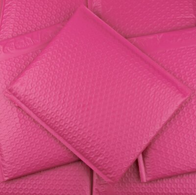 500 #0 Pink Poly Bubble Padded Envelopes Self-Sealing Mailers 6X10 (Inner 6x9)