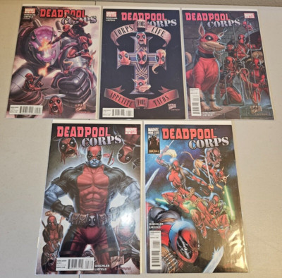 Deadpool Corps #1 2 3 4 5 (Lot of 5, Marvel 2010) #4 Guns N Roses, Rob Liefeld