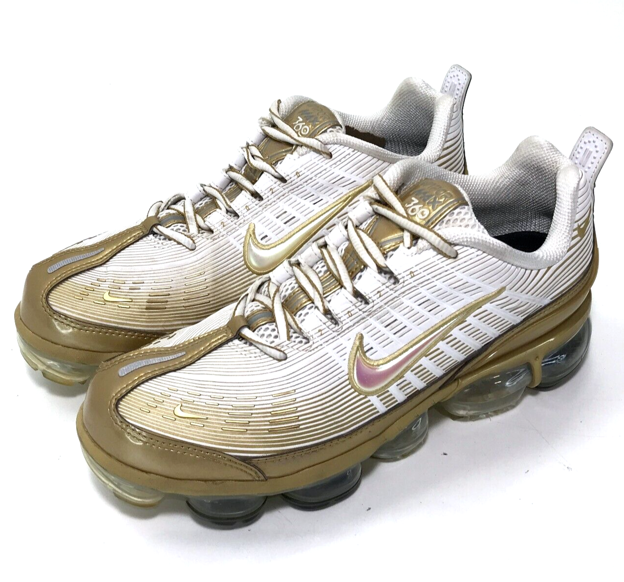 Nike CK9671-101 Air Vapormax 360 White Metallic Gold Men's Nike CK9671-101 Air Vapormax 360 White Metallic Gold Men's