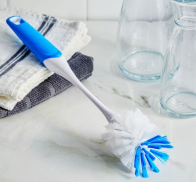 1 rOund Bottle & Jar Nylon bristle cleaning Brush w/ comfort handle Great Value
