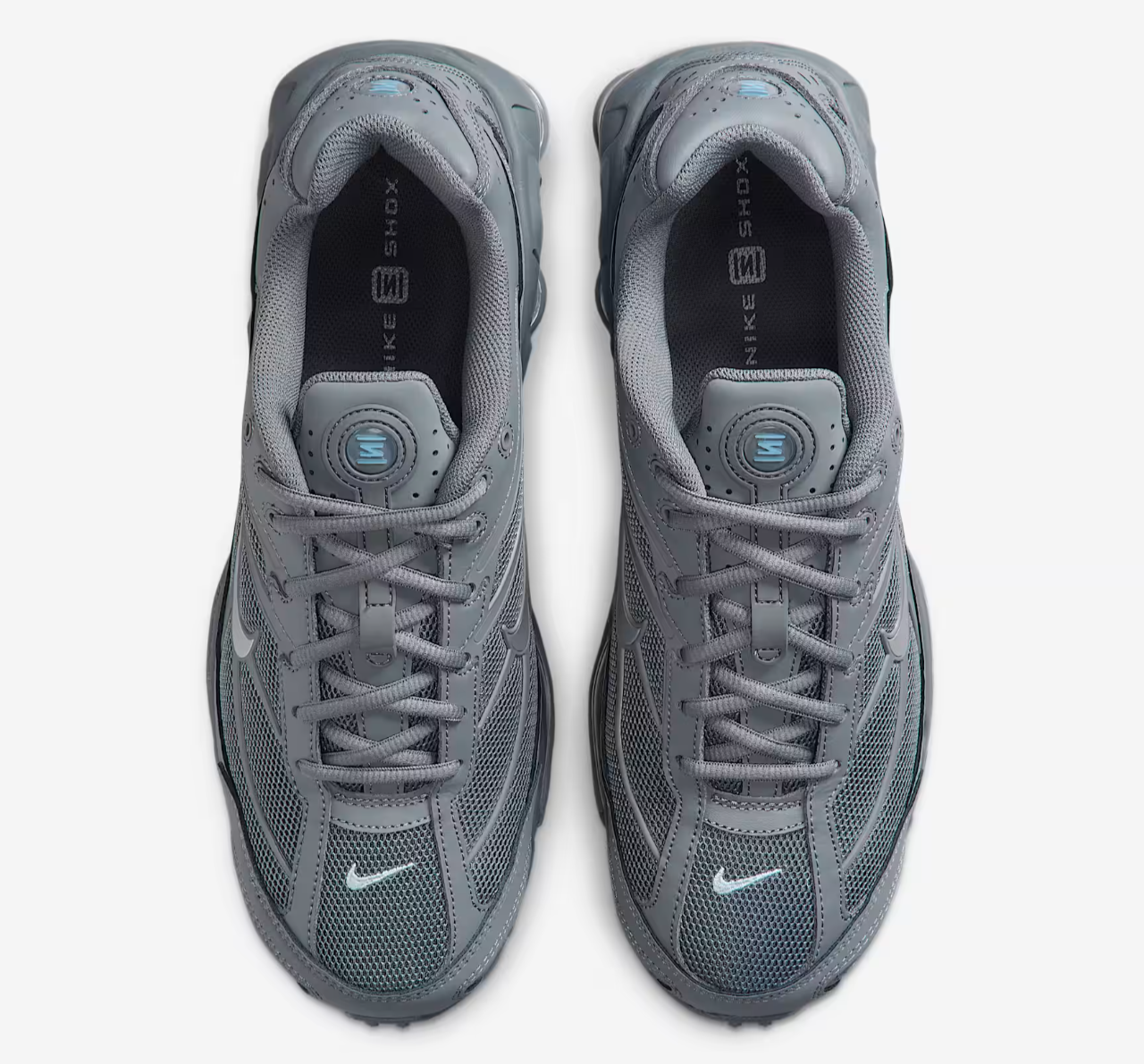 Nike Shox Ride 2 Shoes Cool Grey Celestine Blue Men's | Size 7.5