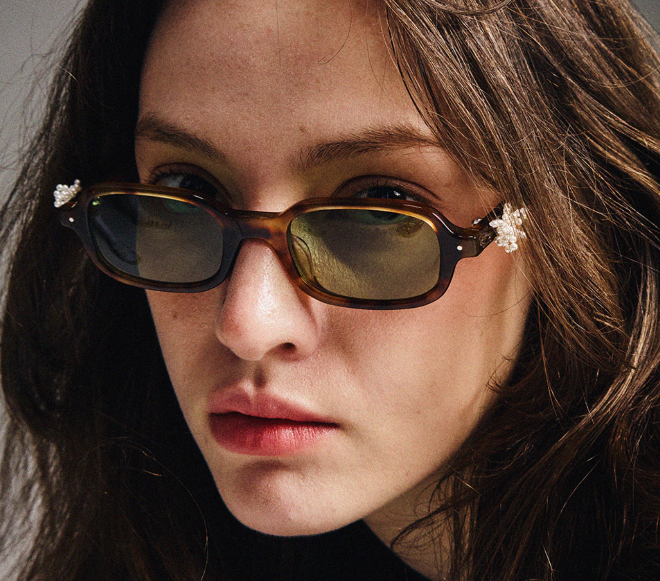 Pre-owned Mardi Mercredi Square Sunglasses M.o-002_tortoise + Ribbon Charm