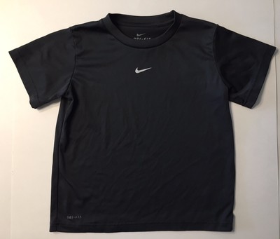 Boys Nike DriFIT Athletic Shirt Size 7 Gray Short Sleeve TShirt