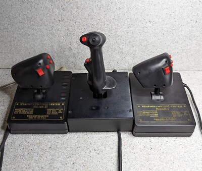 Vintage Thrustmaster Flight Control System Mark 1 & II IBM PC Z Untested 
