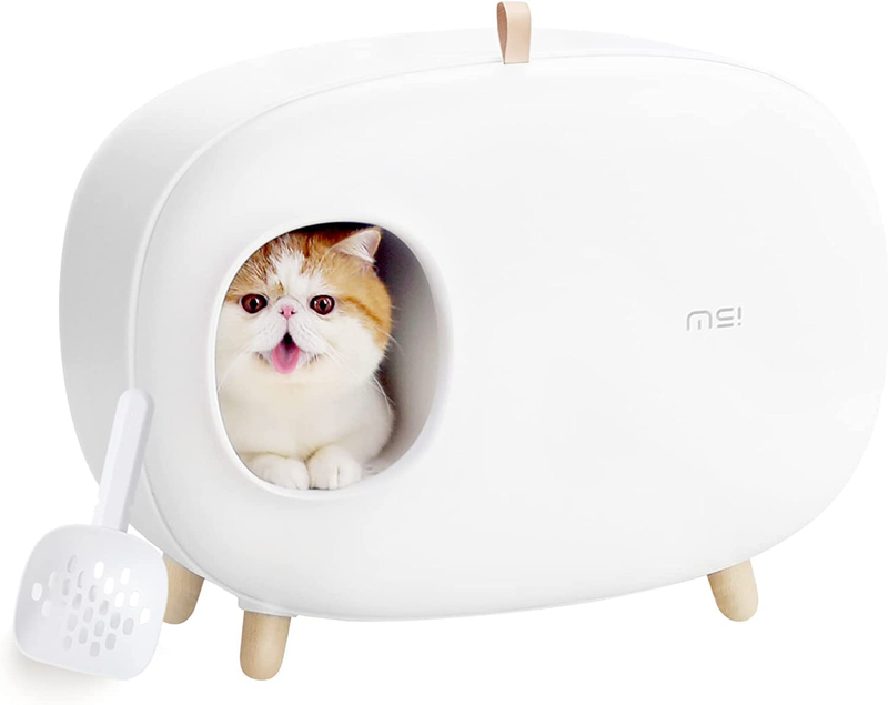 MS Cat Litter Box for Easier Handling of Cat Litter, Enclosed Design, Easy to Cl
