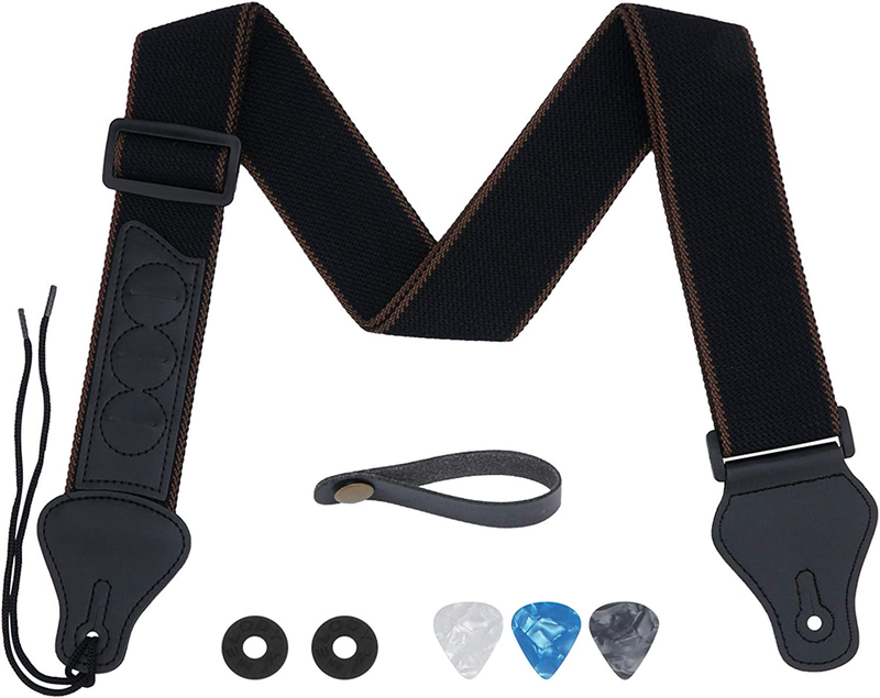 , Soft Cotton Straps With 3 Pick Holders, Strap Button Heads