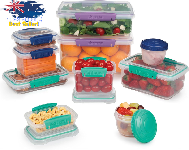 20 Airtight Food Storage Containers | Stackable Meal Prep BPA-Free