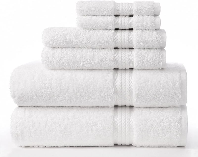 COTTON CRAFT Ultra Soft 6 Piece Towel Set - 2 Oversized Larg