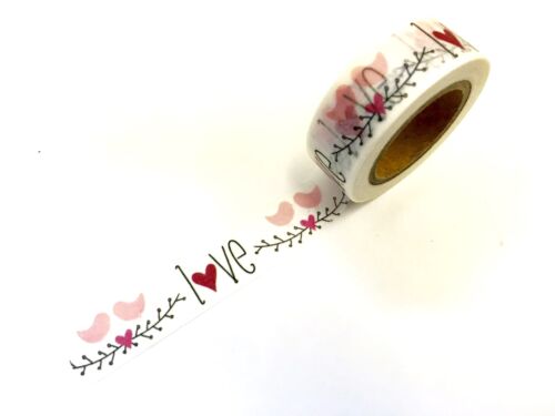 Lovebirds Love Washi Tape Papercraft Planner Supply Valentine