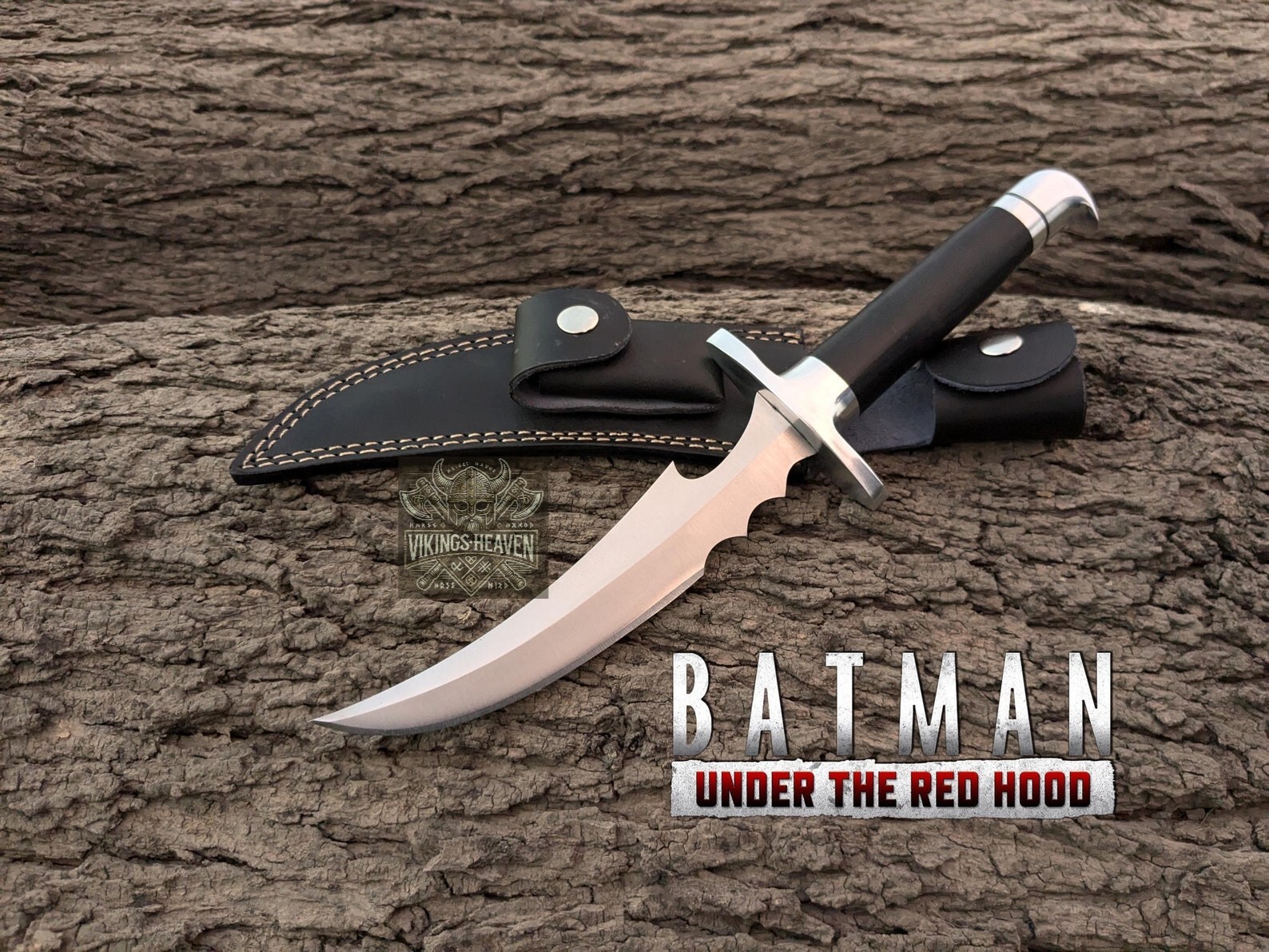 Handmade Replica Batman Knife With Sheath Under the Red Hood