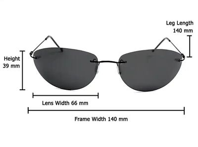 Fashion Cool The Matrix Neo Style Polarized Sunglasses Ultralight Rimless Men