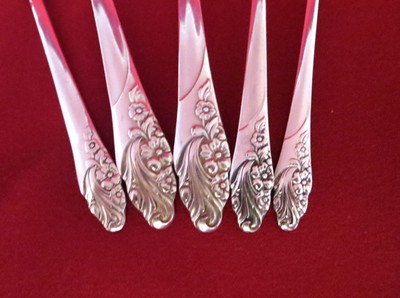 Set of 5 Oneida Community Evening Star Silverplate Serving Accessories