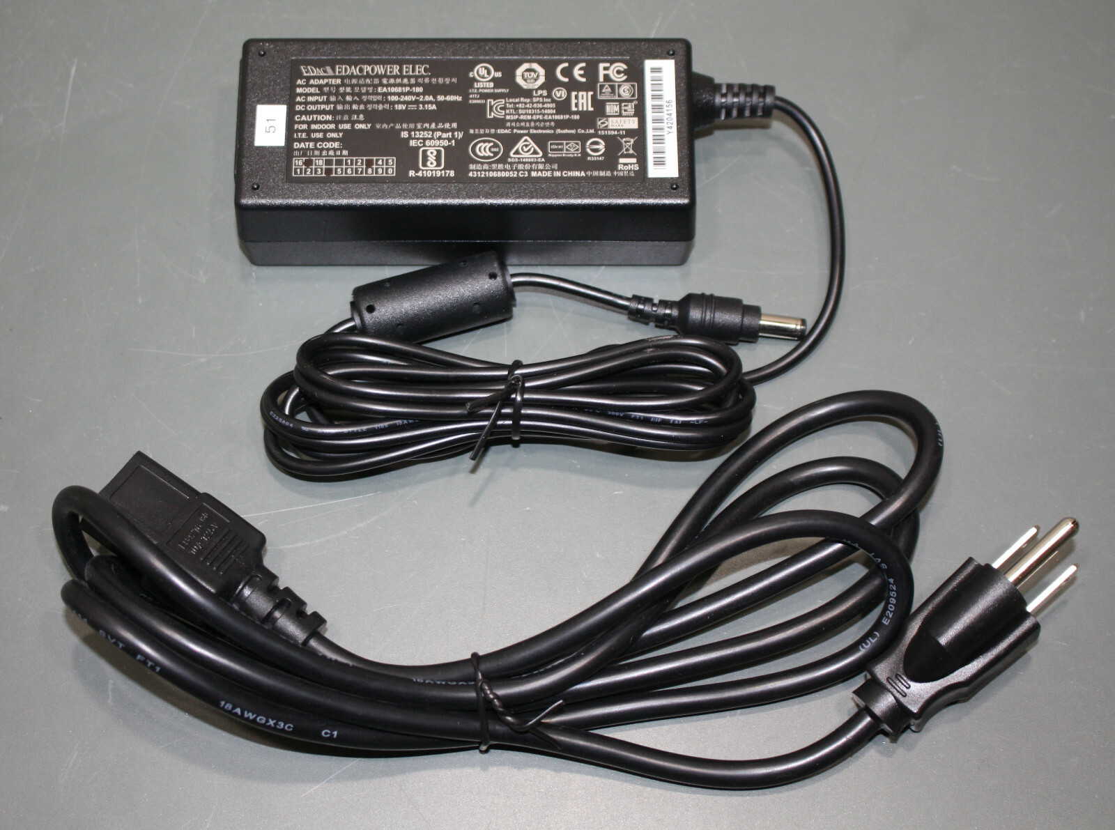 Genuine Brady Quick Battery Charger BMP71-QC, 18V 3.3A, for Label Printer BMP71