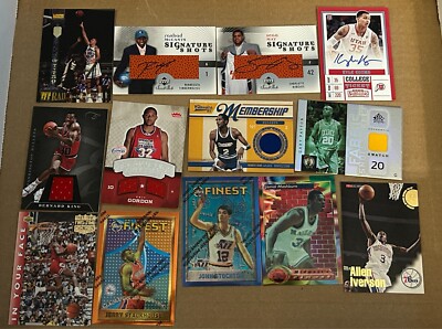 24x Card Basketball Lot Refractor Rookie Auto Game Used Michael Jordan Iverson +