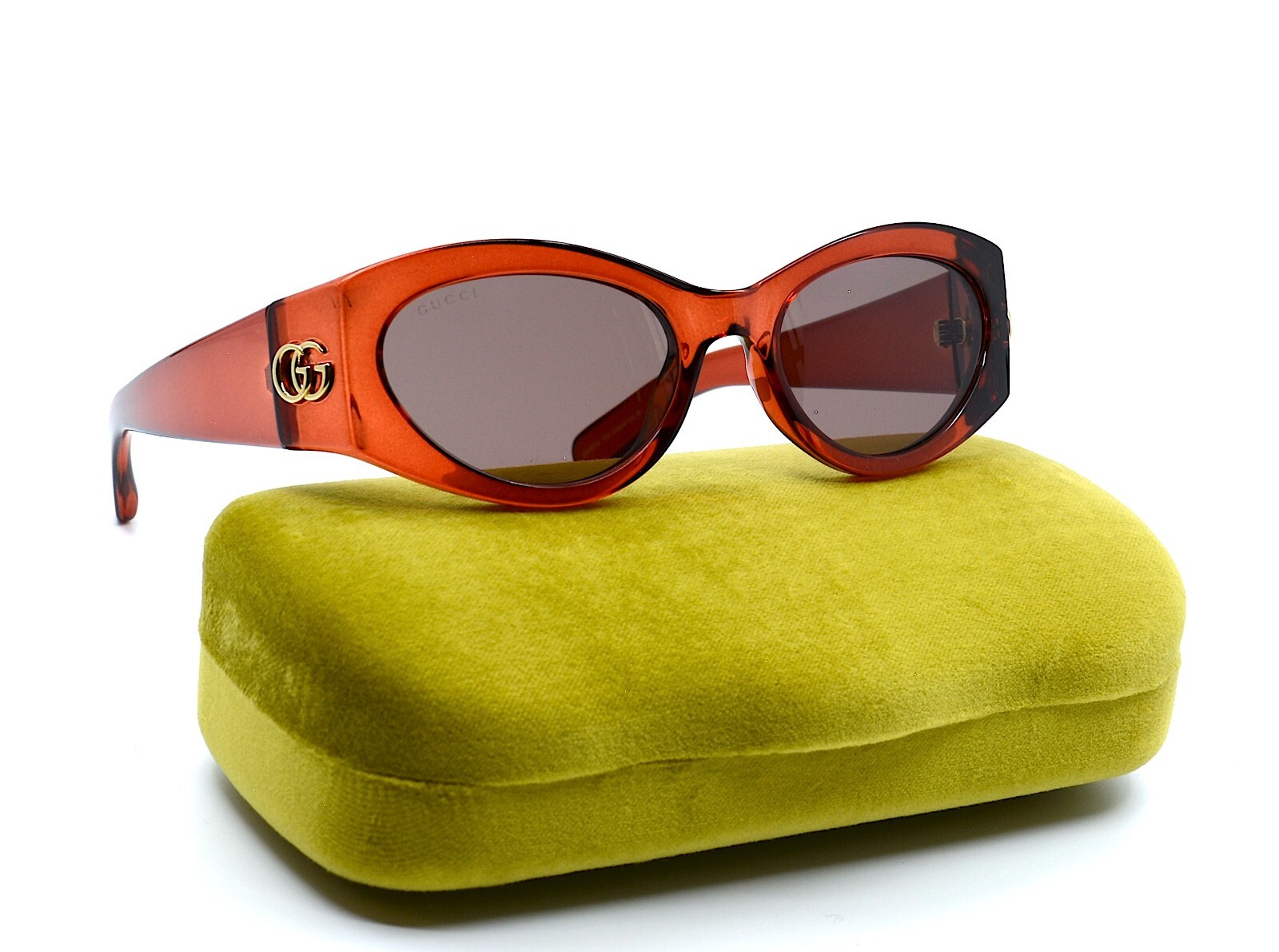 Pre-owned Gucci Gg1401s 003 Burgundy Brown Authentic Sunglasses 53-19