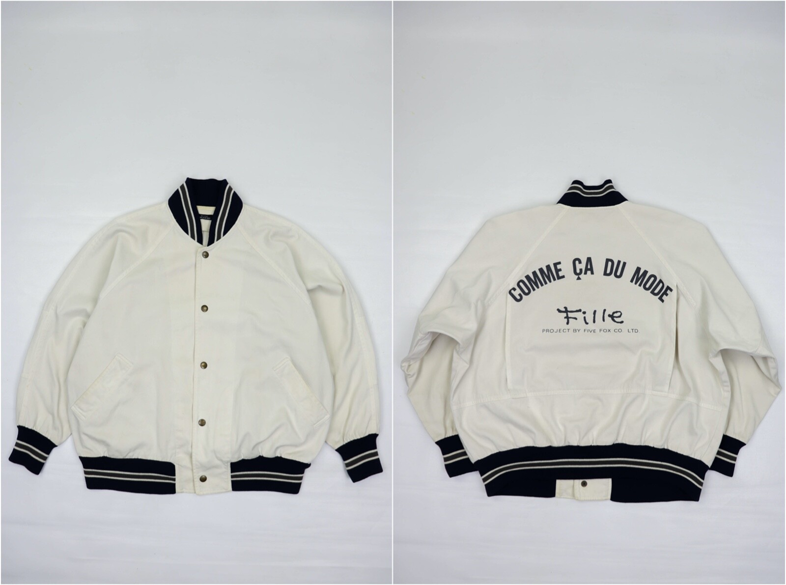COMME CA DU MODEゆかた Comme Ca Du Mode of Japan Fille Vintage Cream White Cotton