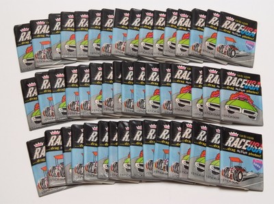 Vintage 1972 Box of Fleer RACE USA Drag Racing Trading Cards 48 Sealed Wax Packs