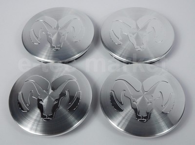 NEW SET OF 4 1996  2004 DODGE RAM 1500 MACHINED SILVER WHEEL CENTER CAPS EMBLEM