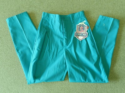 Cherokee Uniform Size 6 Teal Green Pleated Button Front Medical Scrub Pants New