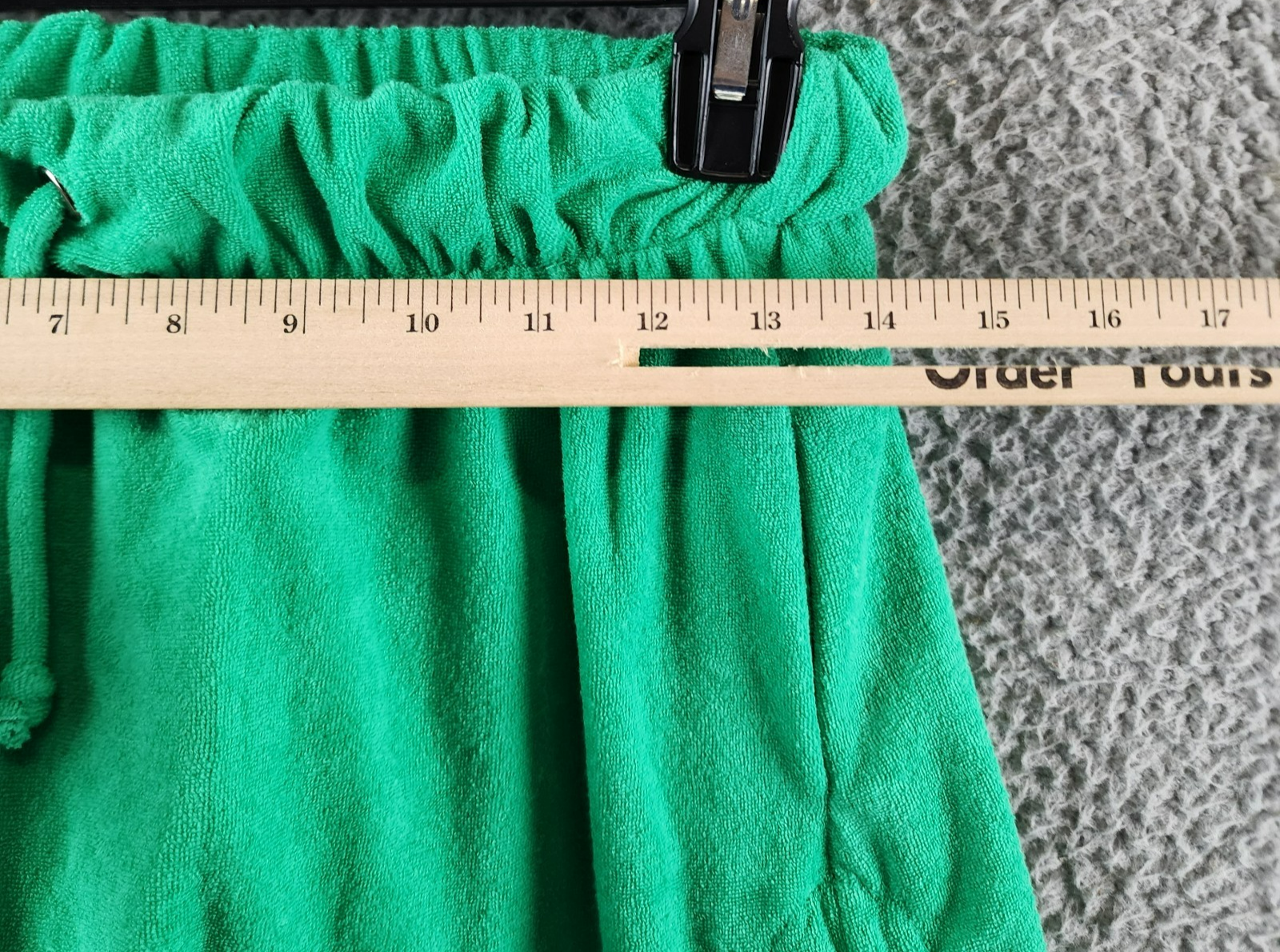 Elan Elastic Waistband Swim Cover Up Shorts Women's S Green Bright Solid Pull On - Picture 6 of 19