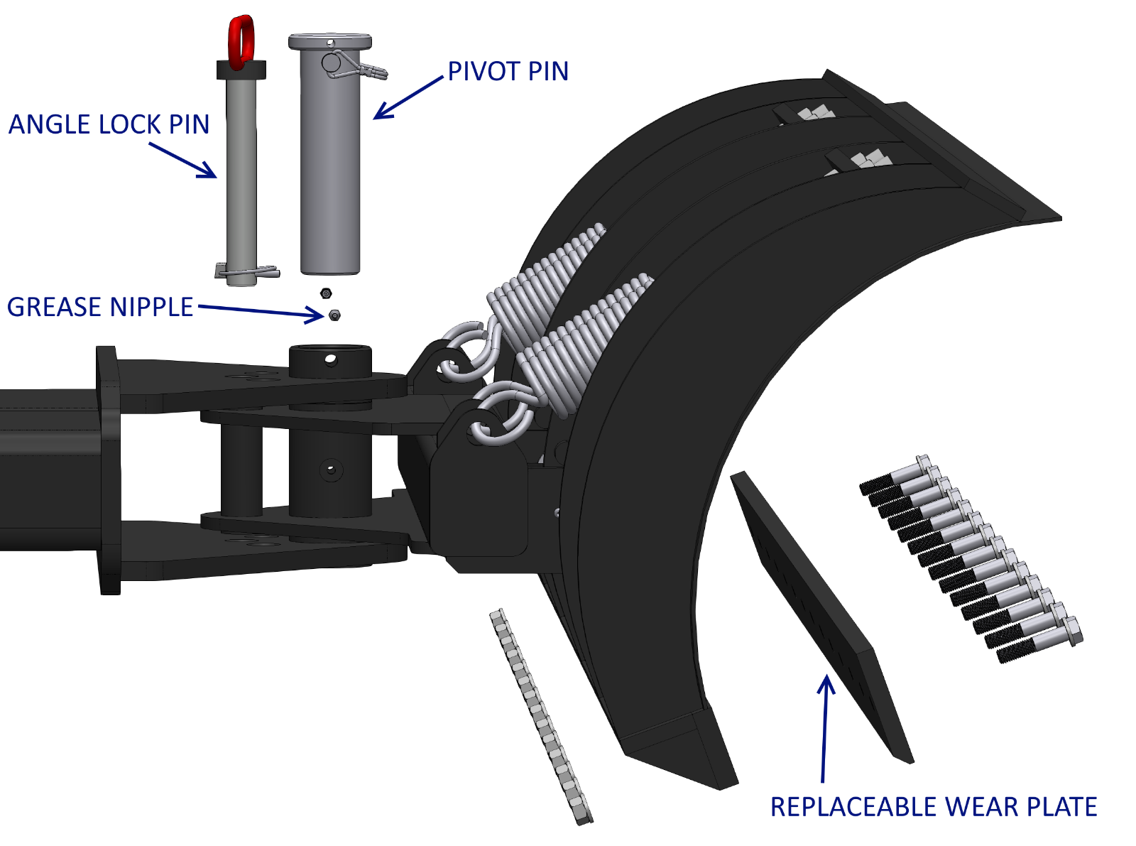 Forklift mounted Heavy duty Snow Plow