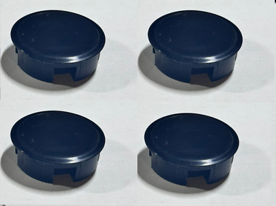 4x  IKEA Cover Caps Round Plastic Black Malm Desk W/ Pull-out Panel PART# 114919