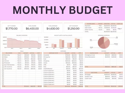 ''Paycheck Budget Spreadsheet Template - Google Sheets Compatible''