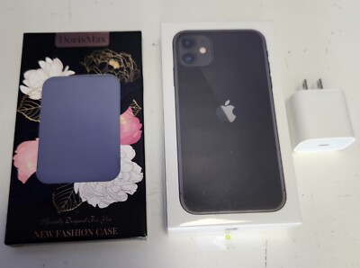 New Sealed Apple iPhone 11 - 64GB - Black (Unlocked) Black + Extras