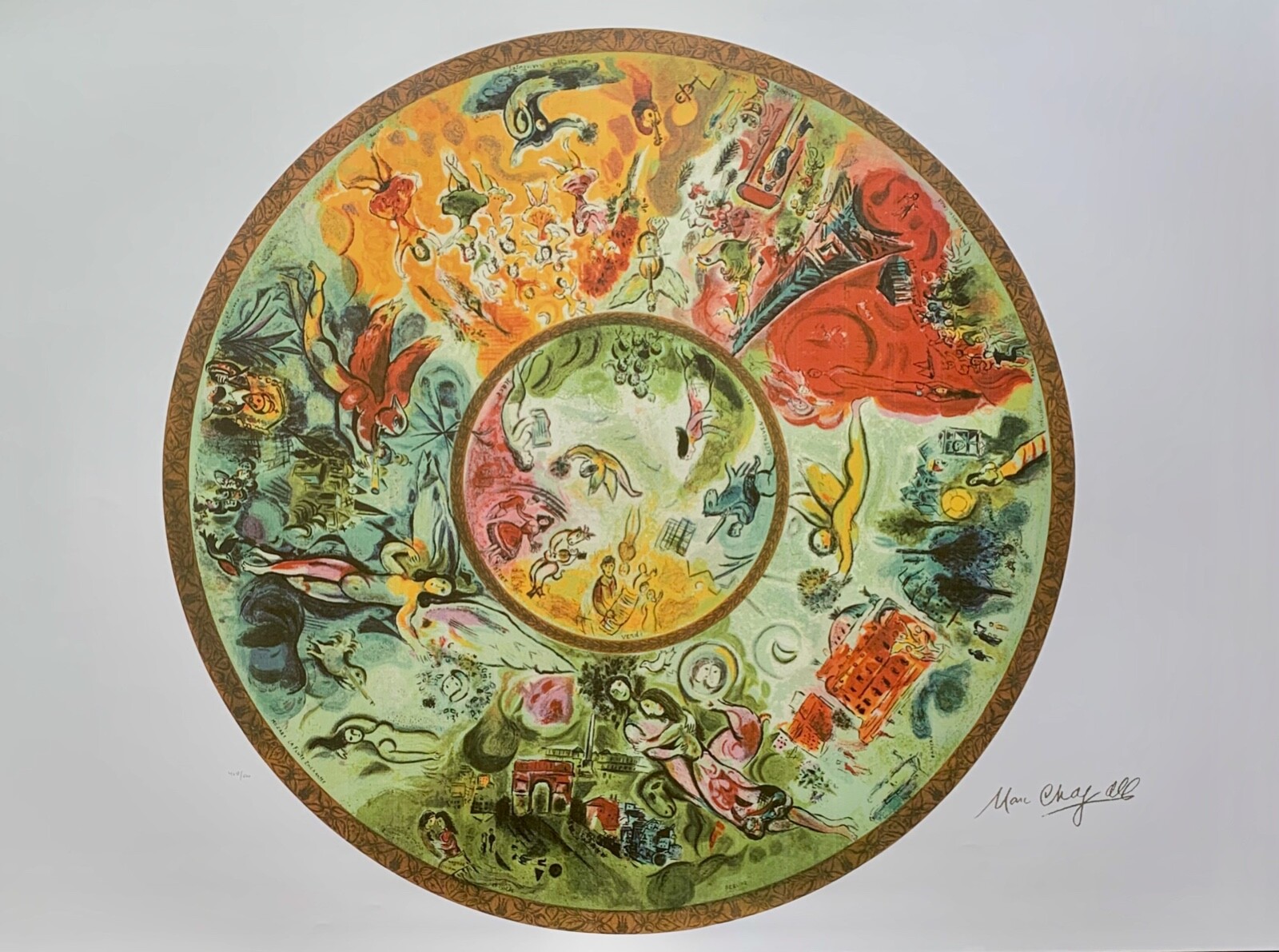 Marc Chagall PARIS OPERA CEILING Signed Limited Edition Large Lithograph Art