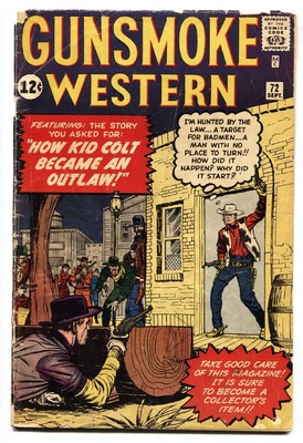 GUNSMOKE WESTERN #72 1962-KID COLT-KIRBY-DON HECK-AYERS G