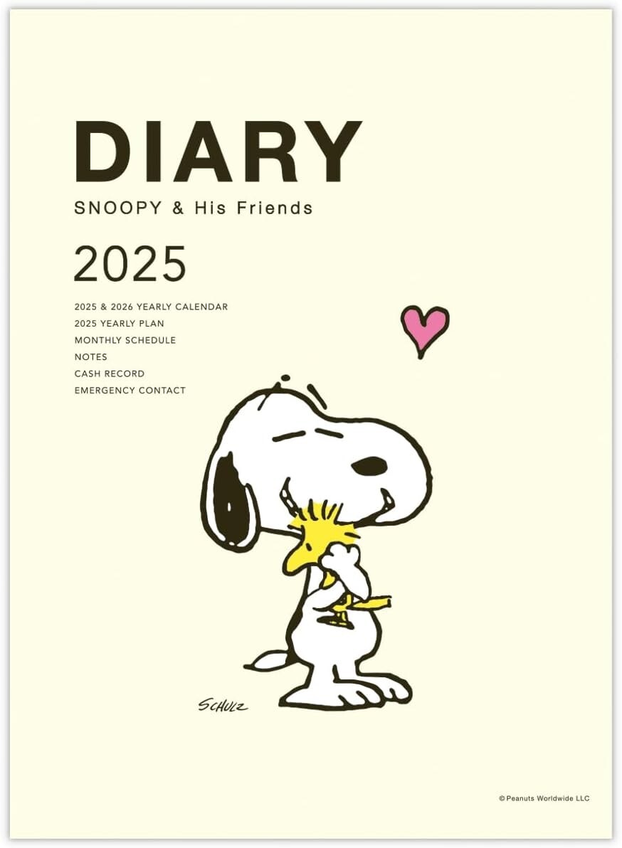 2025 Peanuts Snoopy & His Friends Hug Cream Schedule Diary
